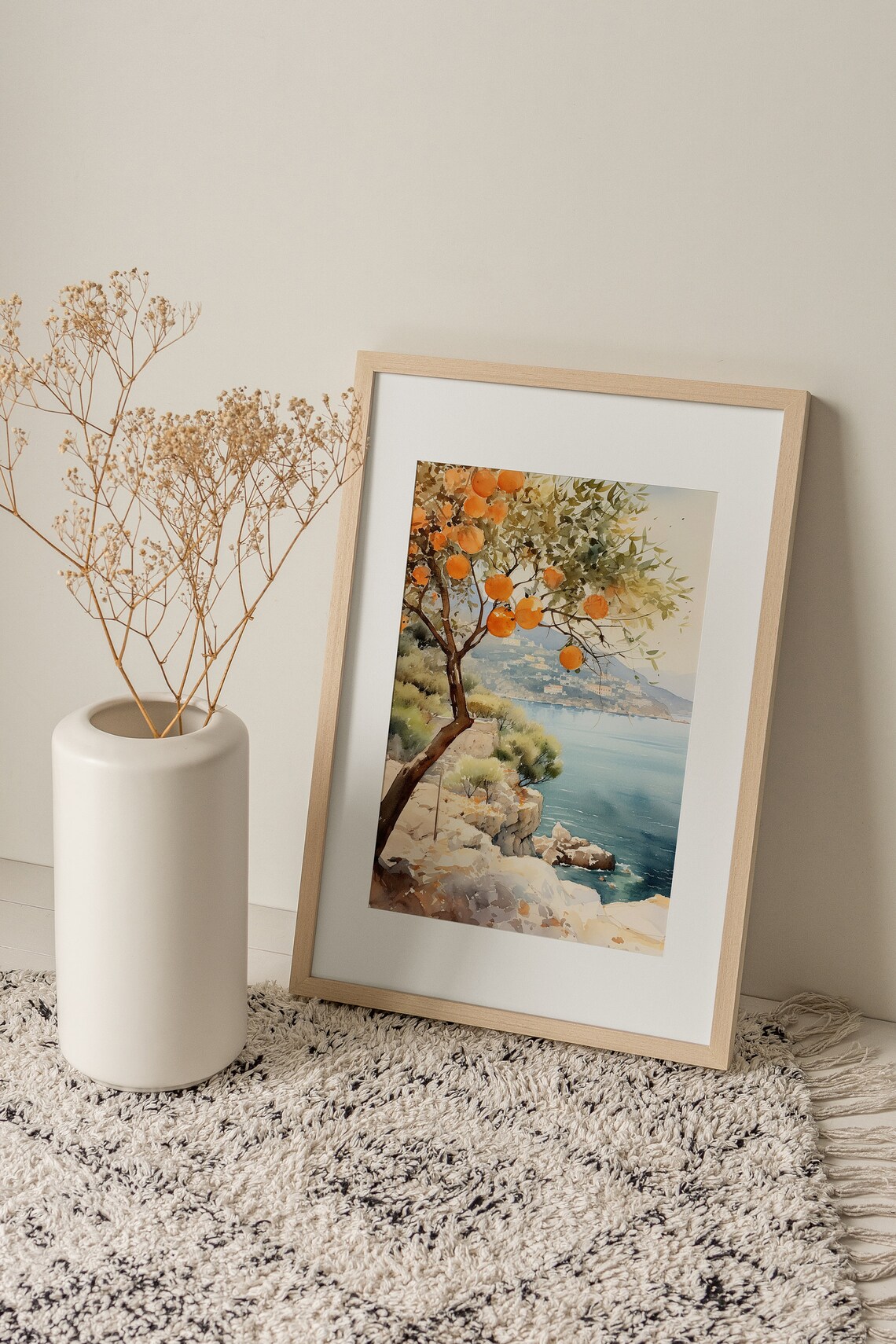 Cinque Terre Watercolor Travel Poster, Italian Coast - Image 2