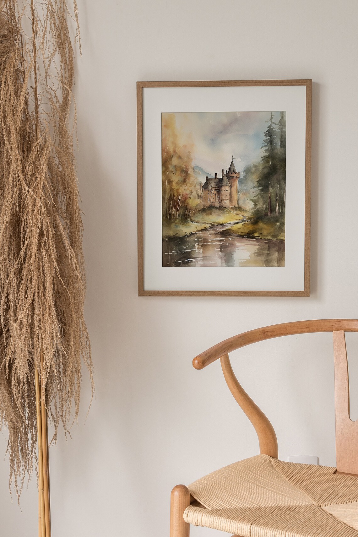 Scottish Castle Watercolor Art Print, Loch Ness - Image 5