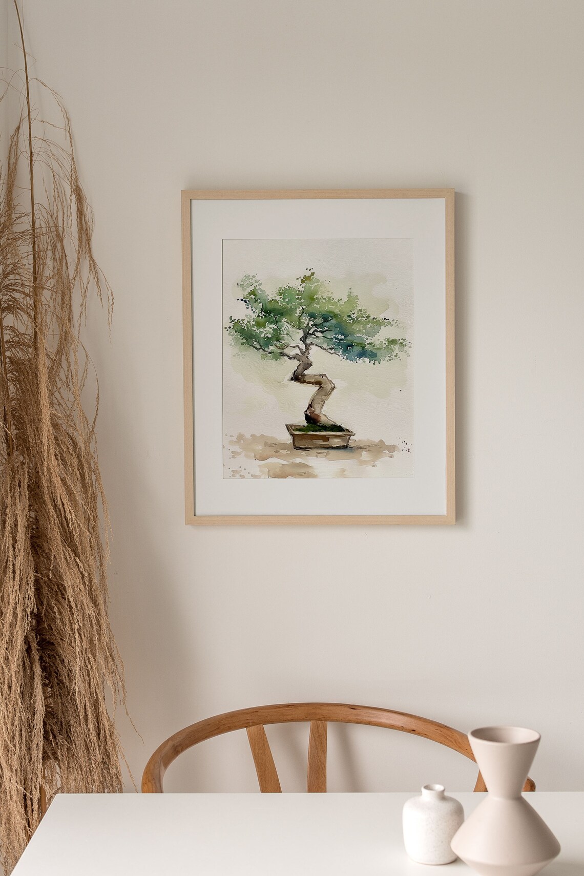Bonsai Tree Watercolor Art Print, Botanical Wall Art - Image 5