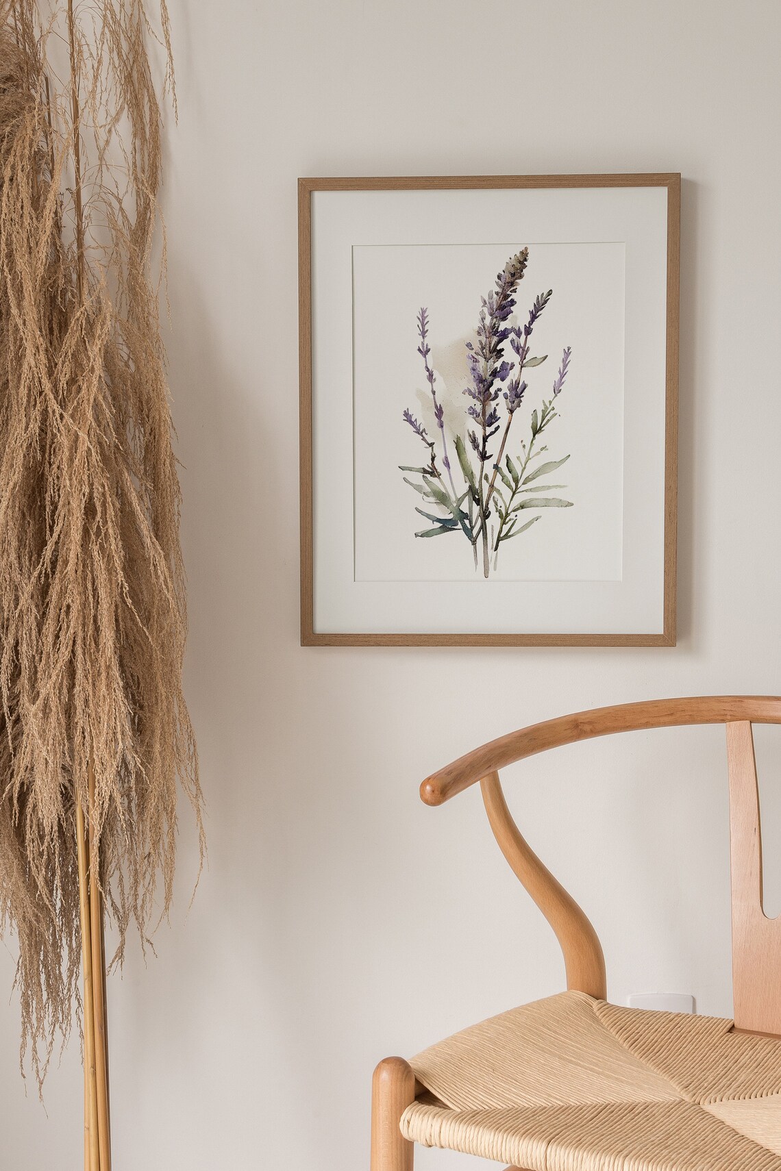 Lavender Watercolor Tuscany Wildflowers Art Print - Image 5