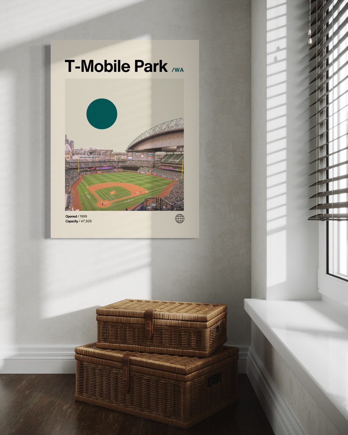 T-Mobile Park Seattle Mariners Minimalist Poster - Image 3