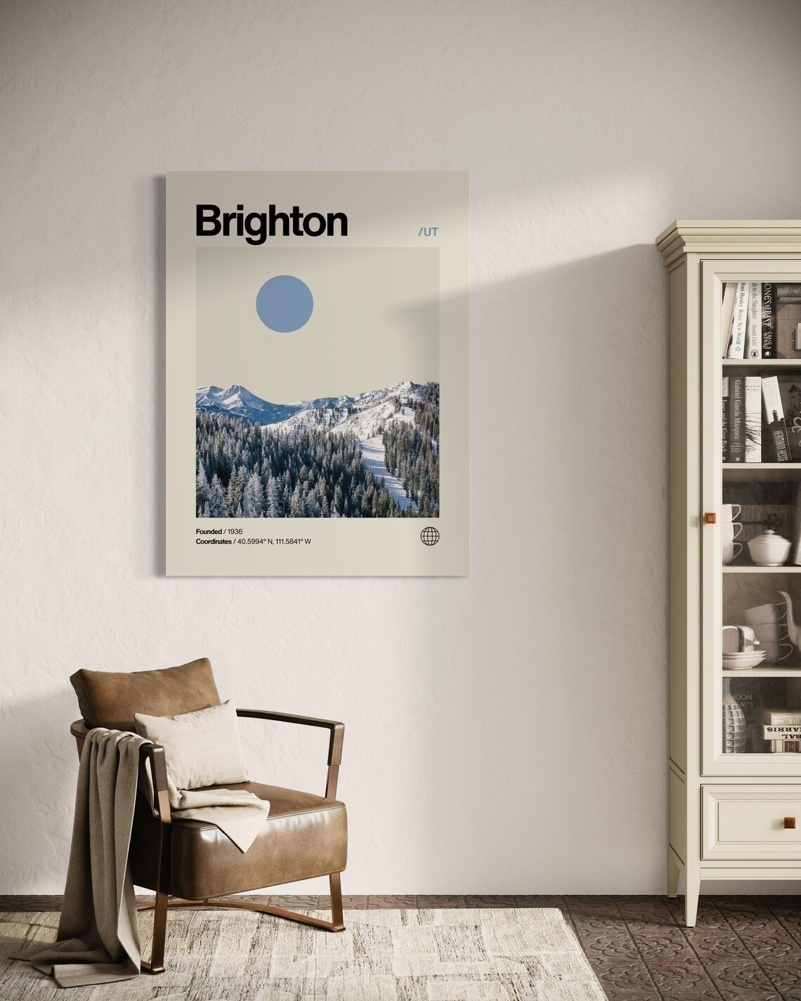 Brighton Travel Poster, Minimalist Mid-Century Modern - Image 2
