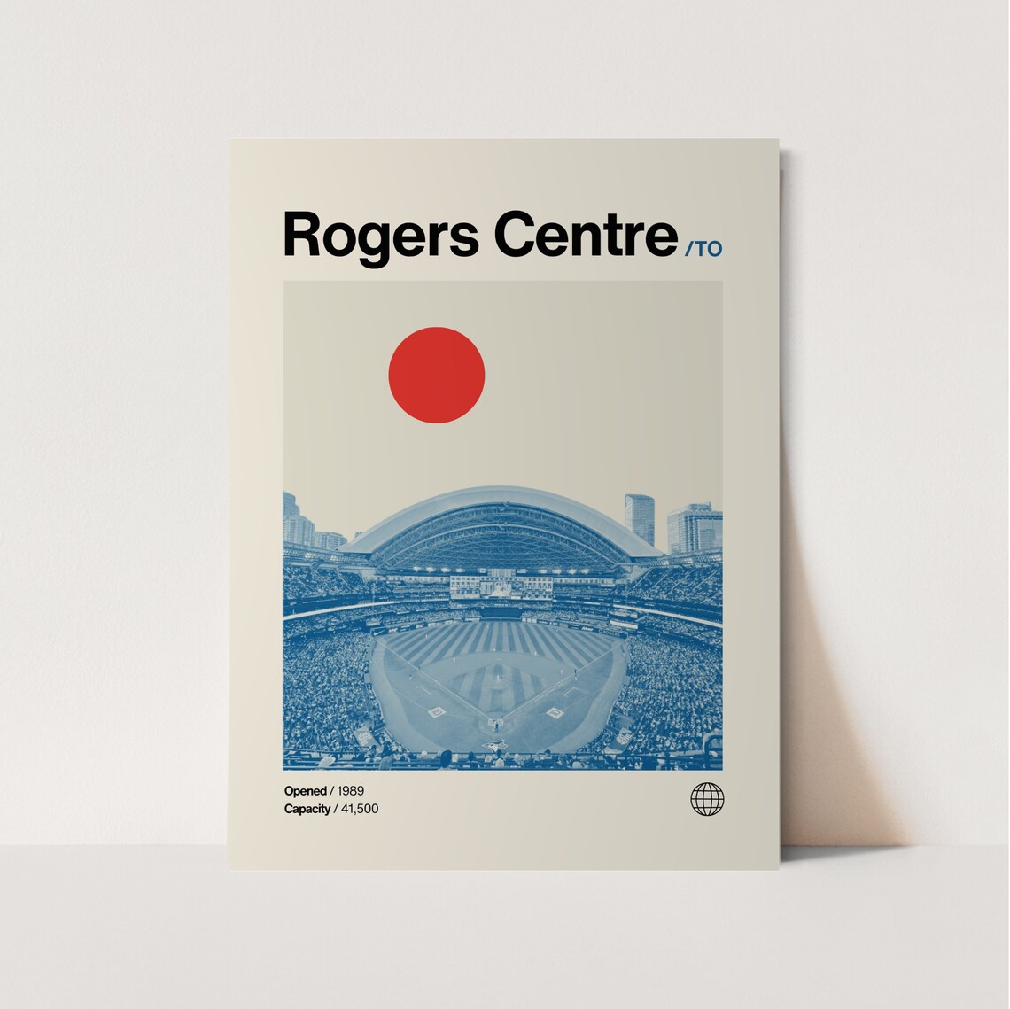 Rogers Centre Toronto Blue Jays Mid-Century Poster