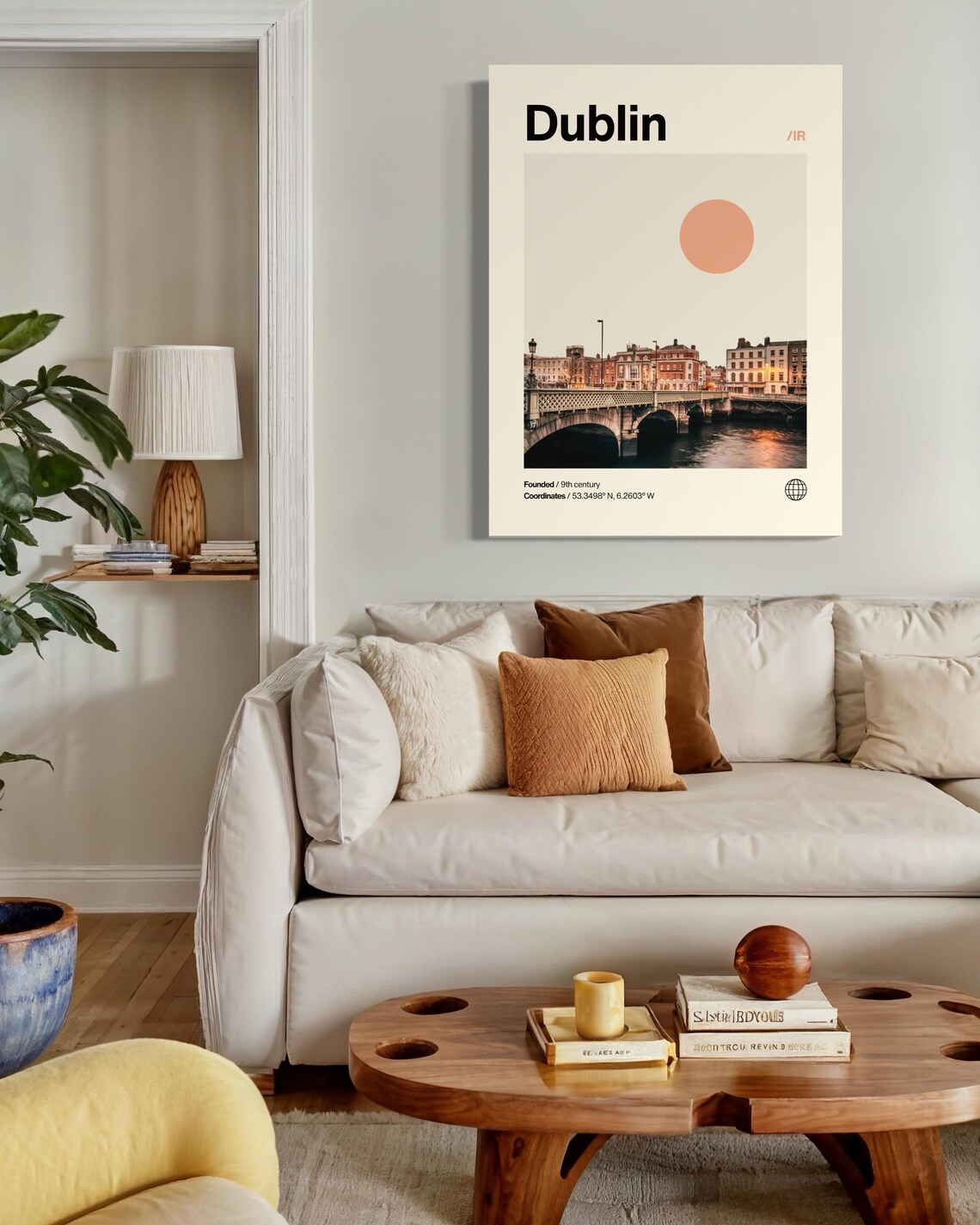 Dublin Minimalist Mid-Century Travel Poster - Image 2