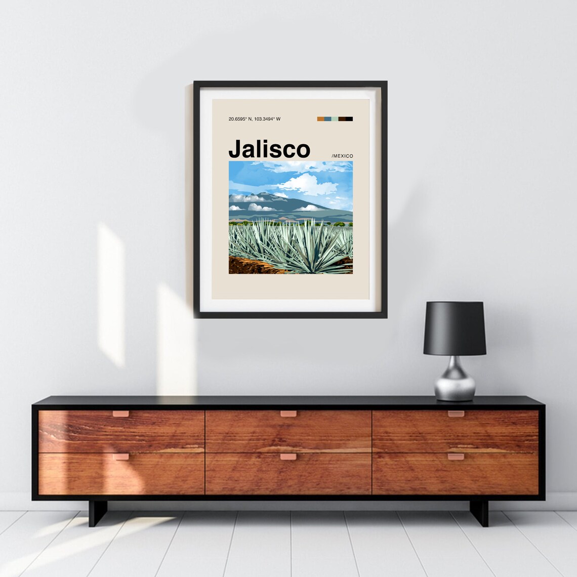 Jalisco Minimalist Mid-Century Travel Poster - Image 2