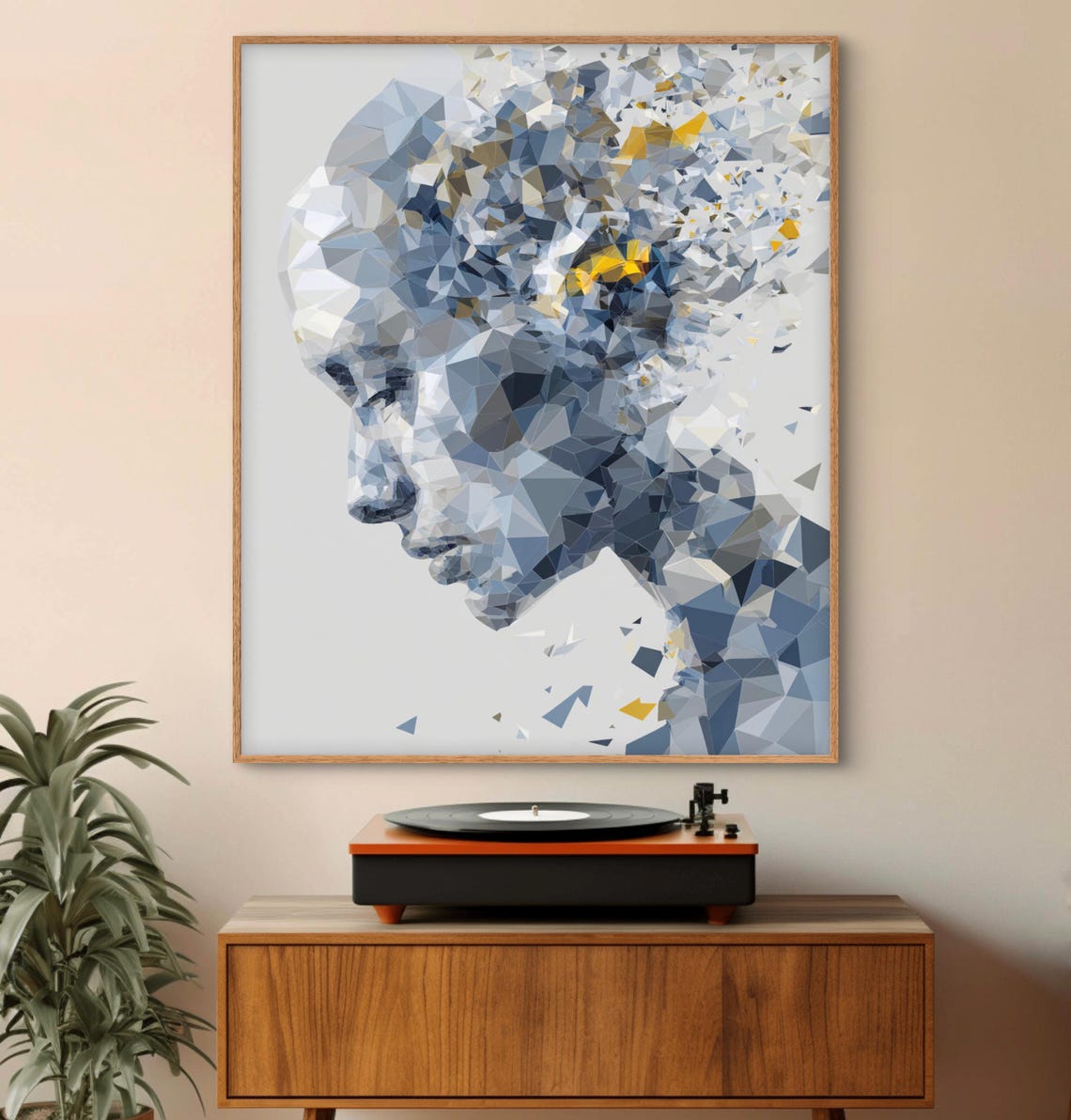 Abstract Fragment Composition Modern Geometric Wall Print
