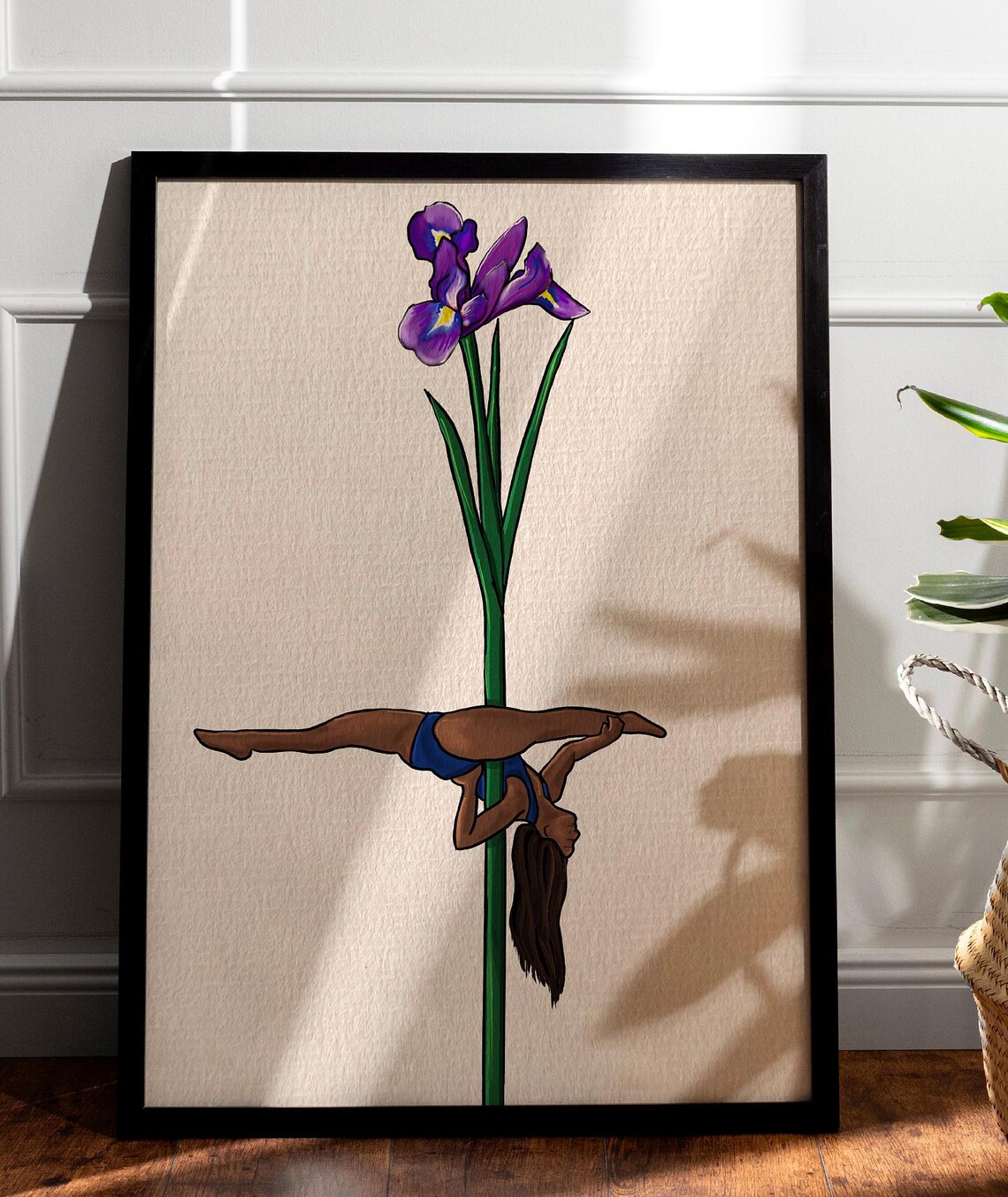 Pole Dance Flower Print, Iris Botanical Art Print - Image 3