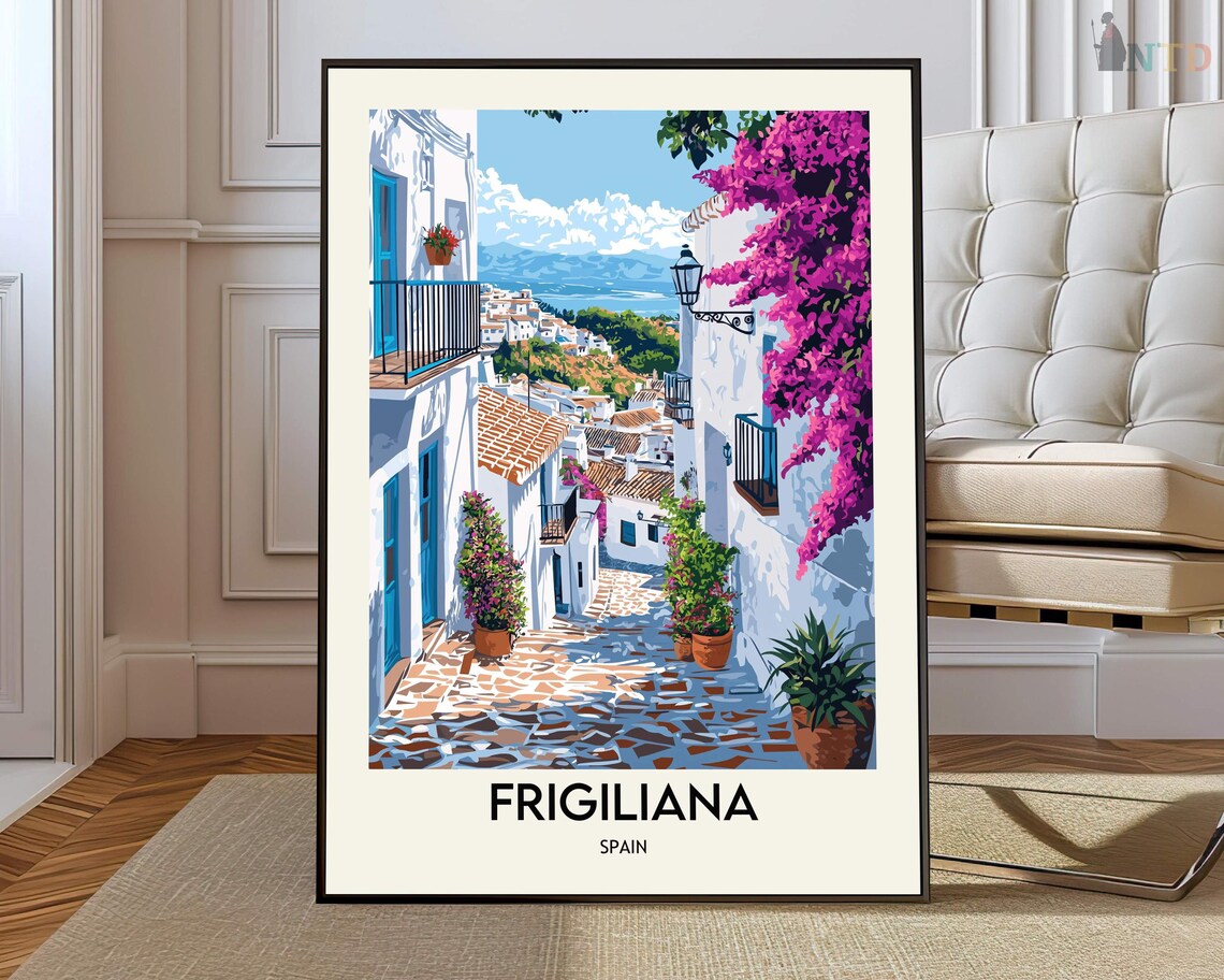 Frigiliana Travel Poster, Andalusia Art Print
