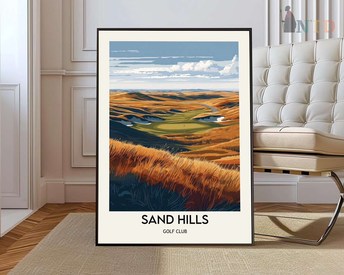 Sand Hills Golf Club Golden Dune Fairway Vintage Travel Poster