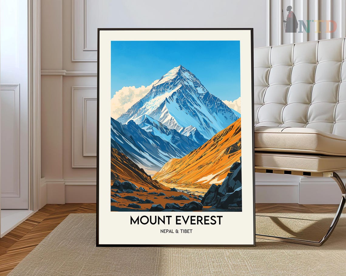 Mount Everest Print Mount Everest Wall Art Mount Everest Poster Mount Everest Photo Mount Everest Poster Print Mount Everest Himalayas