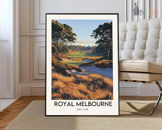 Royal Melbourne Golf Club Australia Golden Fairway Travel Poster