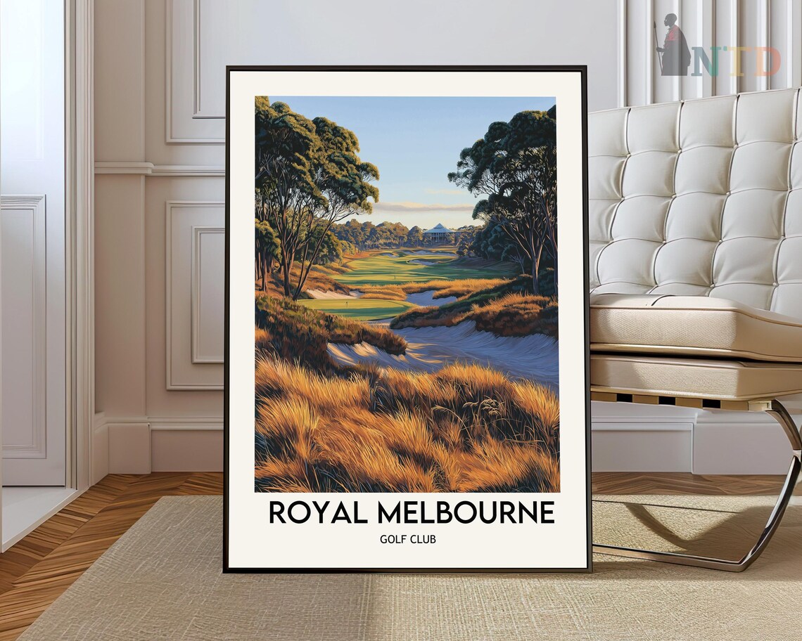 Royal Melbourne Golf Club Australia Golden Fairway Travel Poster