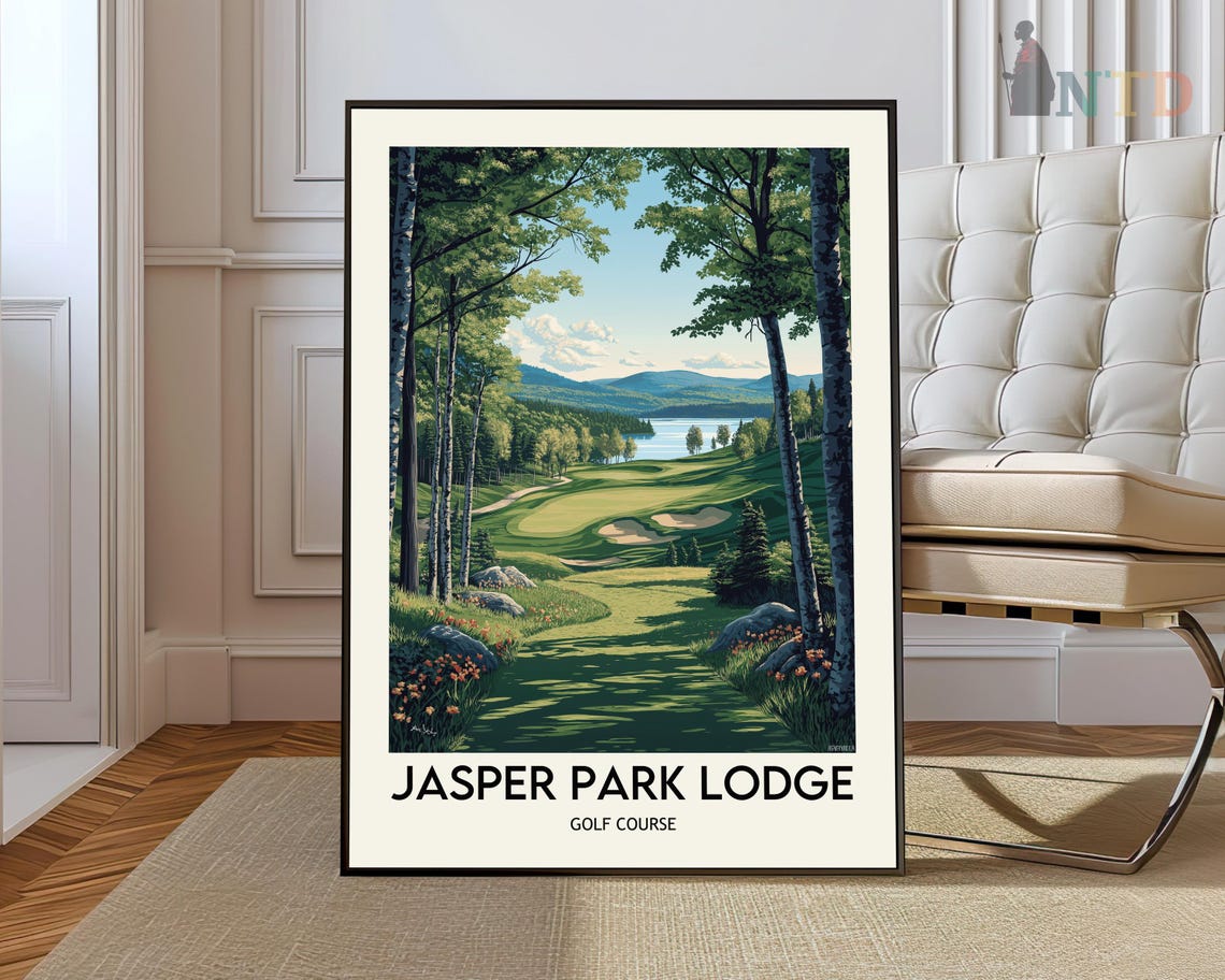 Jasper Park Lodge Golf Course Alberta Canada Scenic Fairway Art Poster