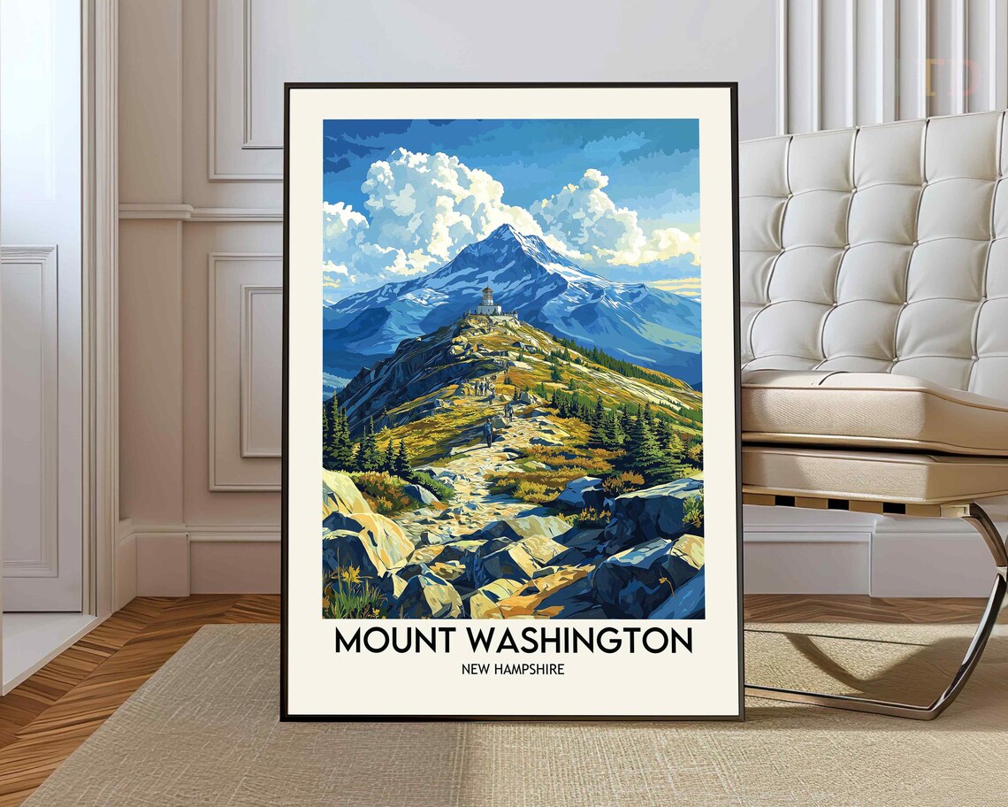 Mount Washington New Hampshire Summit Trail White Mountains Poster