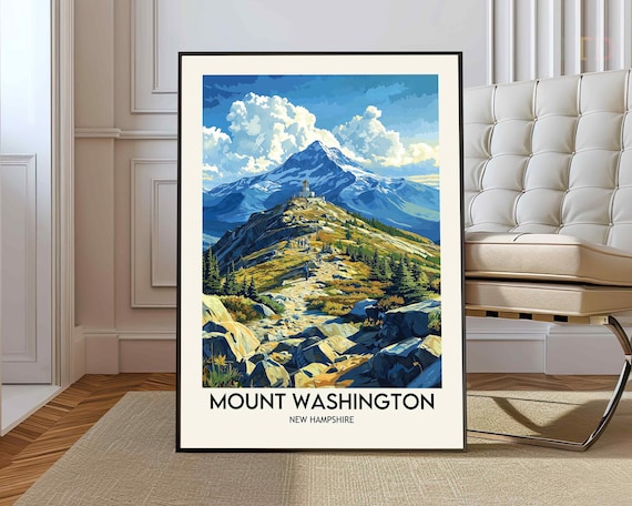 Mount Washington New Hampshire Summit Trail White Mountains Poster