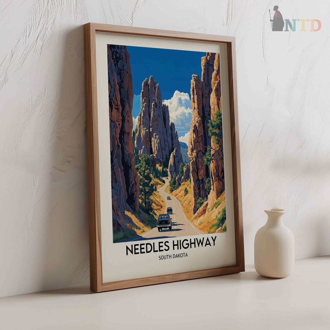 Needles Highway, South Dakota Travel Poster, Custer State Park - Image 2