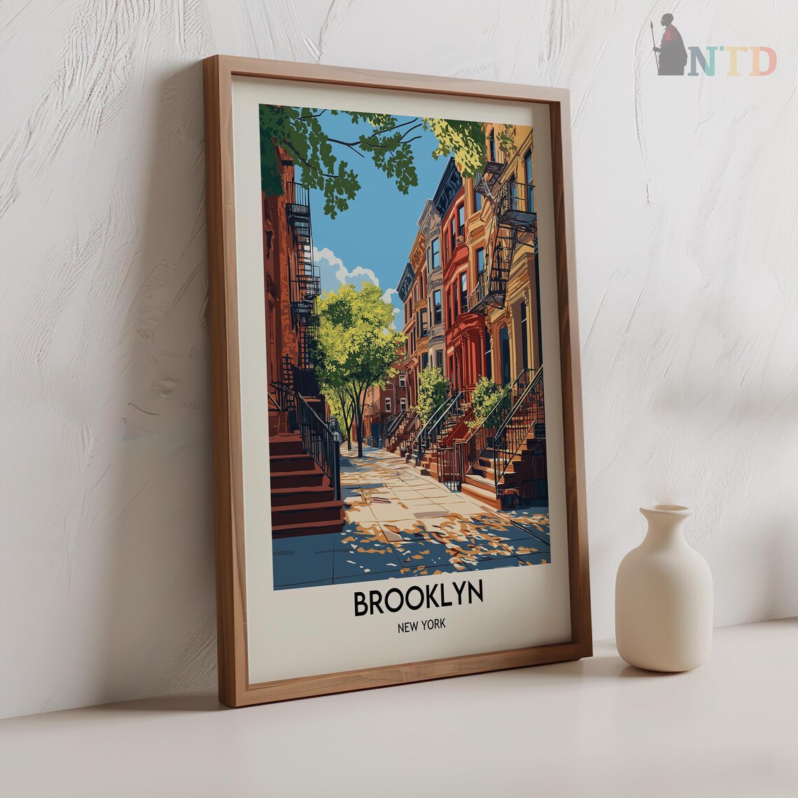 Brooklyn New York Travel Poster, Wall Art Print - Image 2