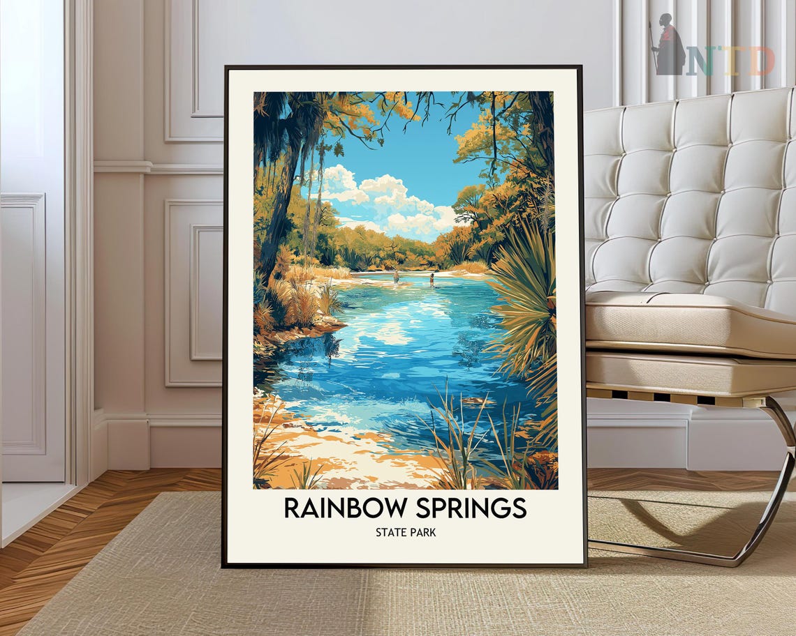 Rainbow Springs State Park Print Art Rainbow Springs Print Poster Rainbow Springs Wall Art Rainbow Springs Poster Rainbow Springs Wall Decor