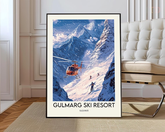 Gulmarg Ski Resort Kashmir Heli Ski Himalayan Powder Snow Poster