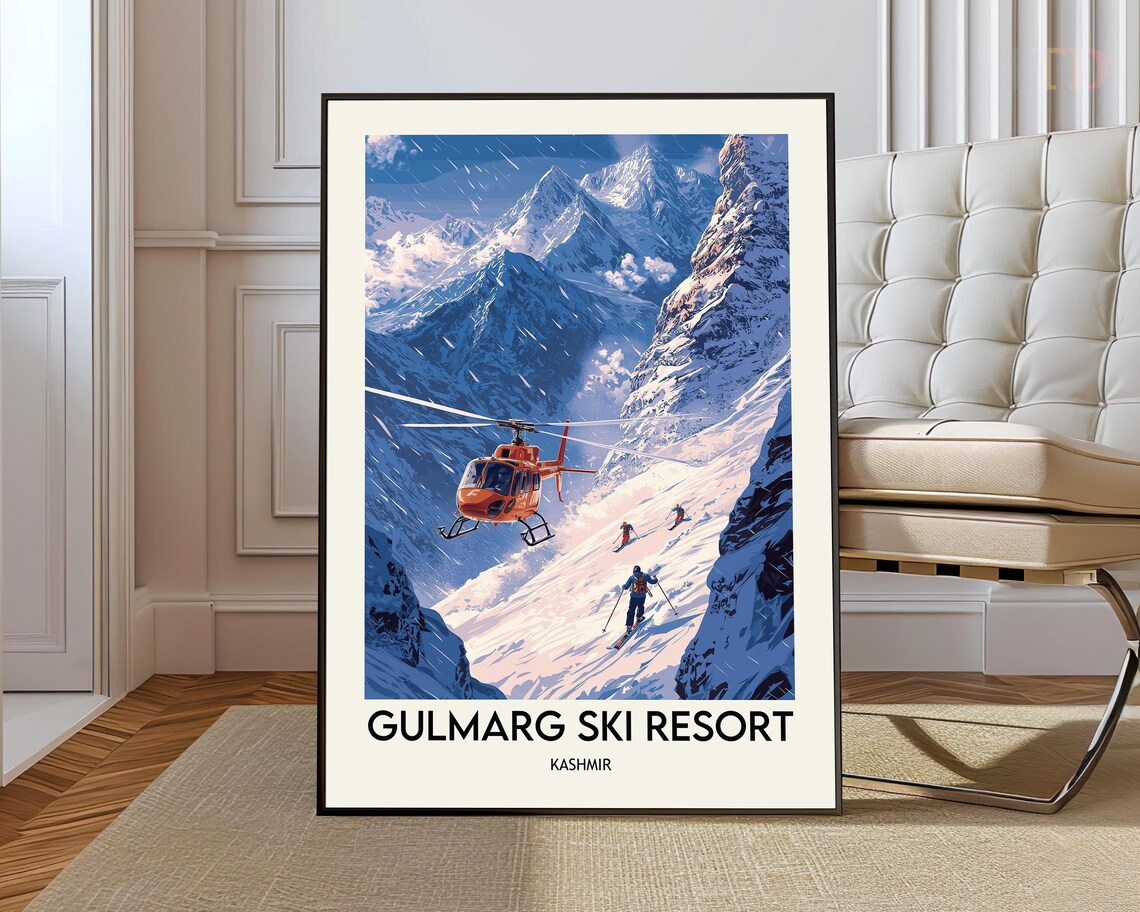 Gulmarg Ski Resort Kashmir Heli Ski Himalayan Powder Snow Poster