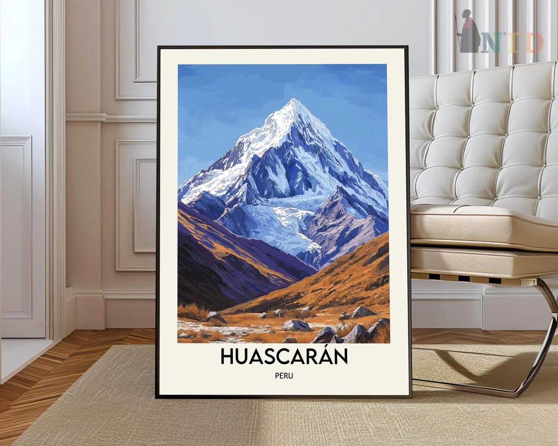 Huascarn Poster Wall Art Print Photo Travel Peru