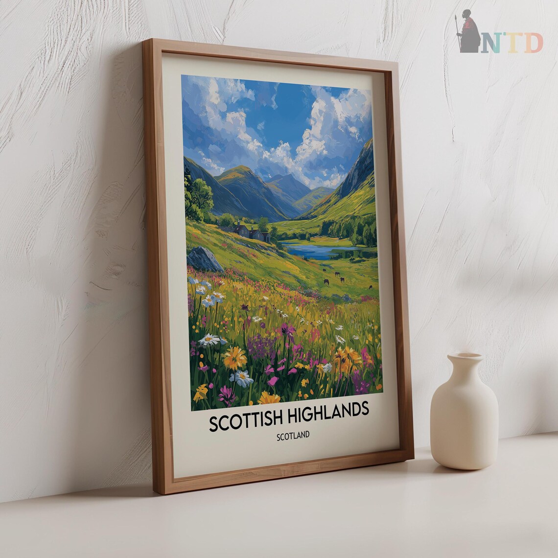 Scottish Highlands Travel Poster, United Kingdom - Image 3