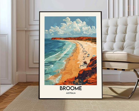 Broome Poster Wall Art Print Photo Travel Australia City