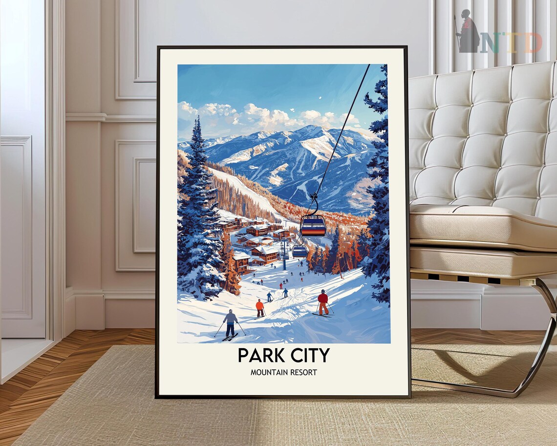 Park City Utah Travel Poster, Wall Art Print