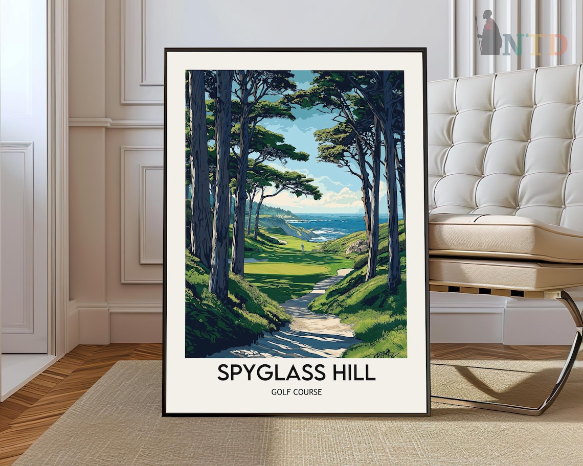 Spyglass Hill Pebble Beach Golf Poster Print