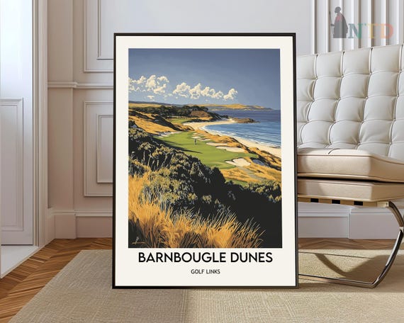 Barnbougle Dunes Golf Club Poster Australiawall Art Print Tasmania Australia