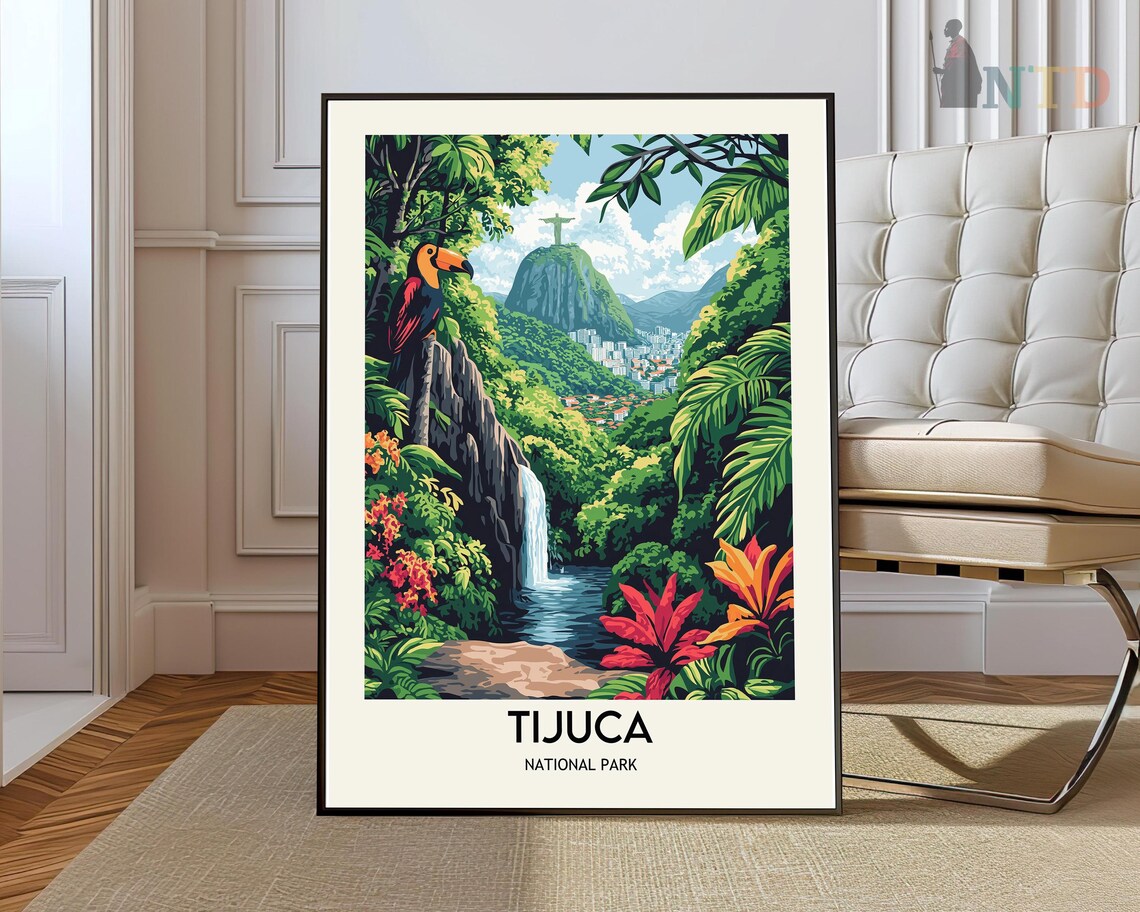 Tijuca National Park Rio De Janeiro Toucan Waterfall Jungle Poster
