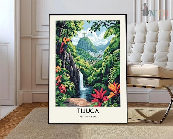 Tijuca National Park Rio De Janeiro Toucan Waterfall Jungle Poster