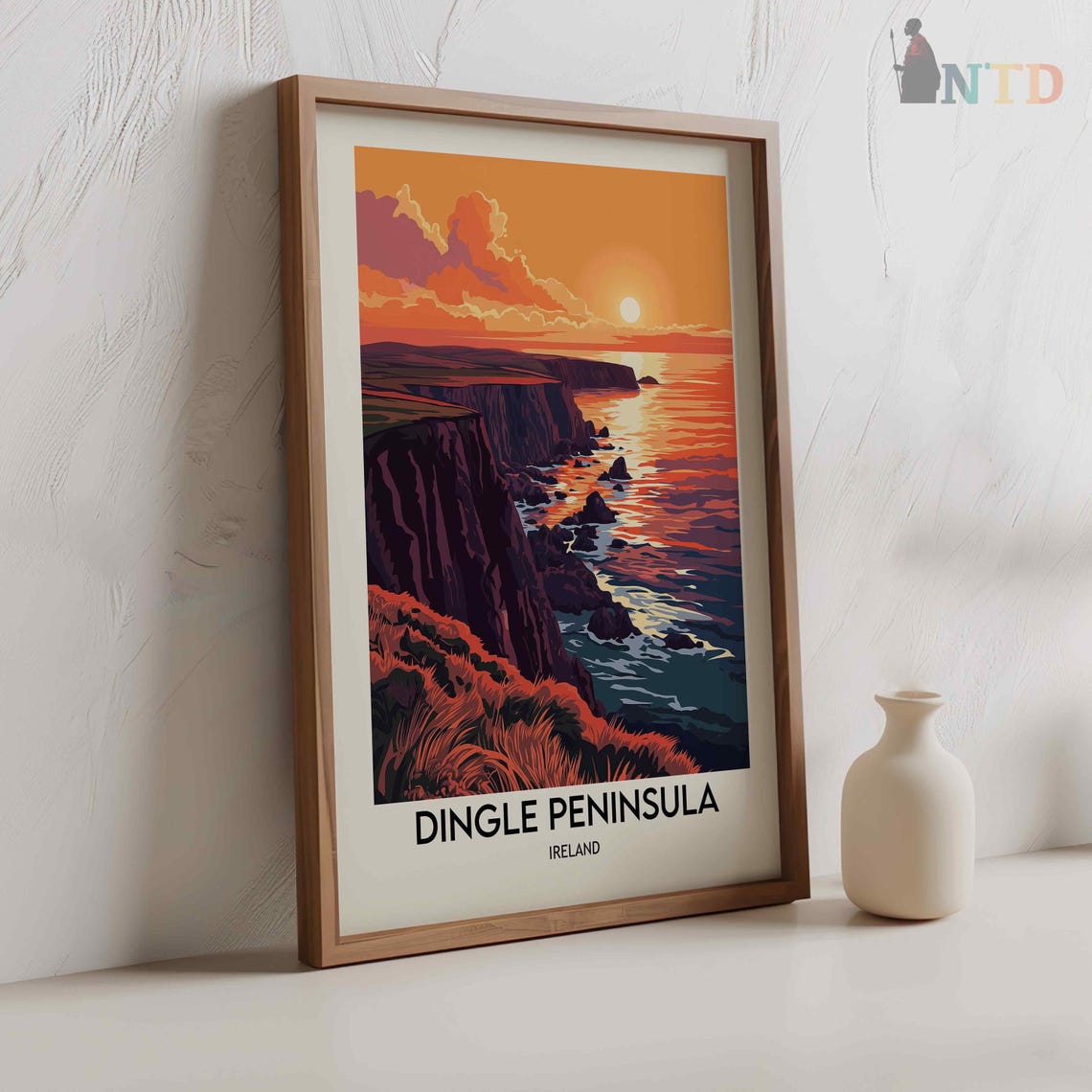 Dingle Peninsula Ireland Dramatic Sea Cliffs Sunset Atlantic Poster - Image 2