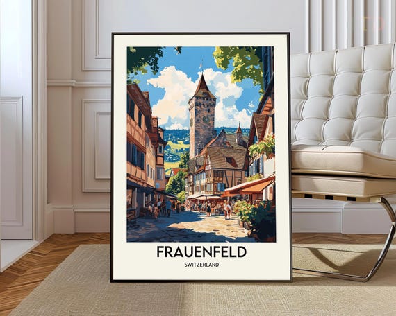 Frauenfeld Poster Wall Art Print Photo Lake Constance