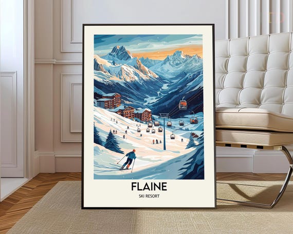 Flaine Ski Resort Poster Wall Art Print Photo Grandmassif