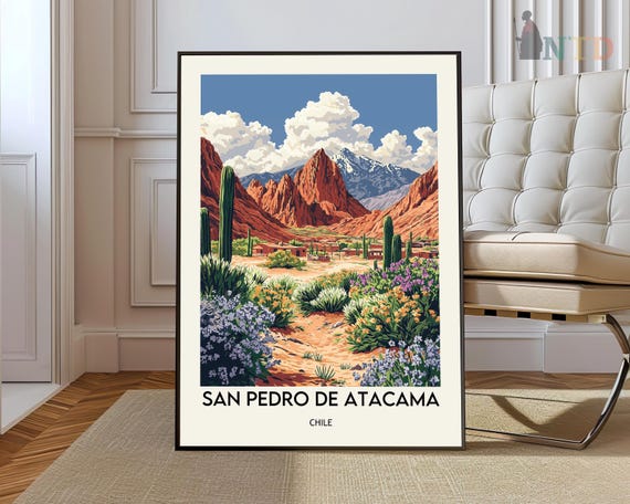 San Pedro De Atacama Poster Wall Art Print Photo Valle La Luna Chile