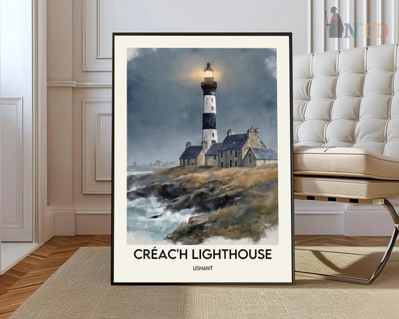 Crach Lighthouse Poster Wall Art Print Photo Brittany