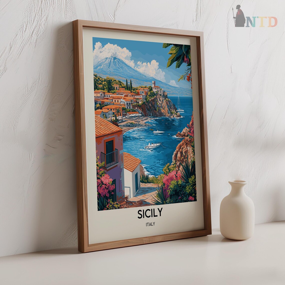 Sicily Travel Poster, Italy Wall Art Print - Image 2