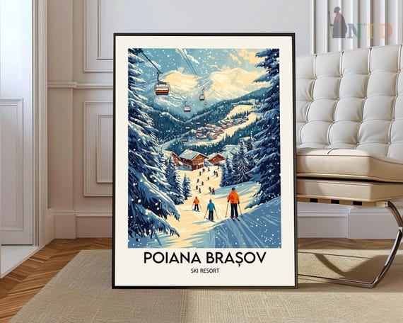 Poianabraov Ski Resort Poster Wall Art Print Photo
