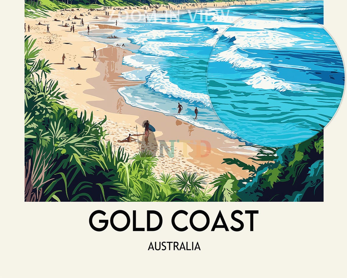 Gold Coast Print Gold Coast Wall Art Gold Coast Poster Gold Coast Photo Gold Coast Poster Print Gold Coast Australia Gold Coast City - Image 2