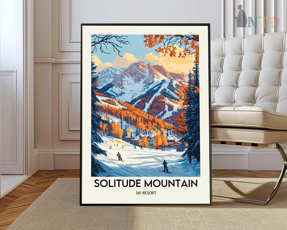 Solitude Mountain Ski Resort Poster, Salt Lake City Utah