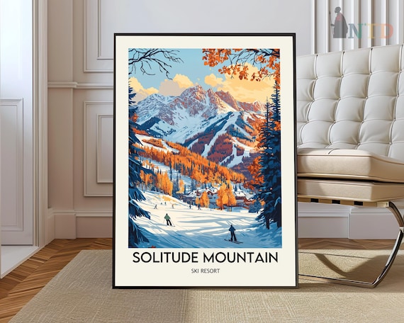 Solitude Mountain Ski Resort Poster, Salt Lake City Utah