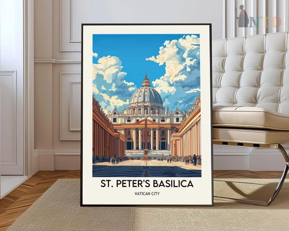 St Peters Basilica Poster Wall Art Print Photo Vatican City