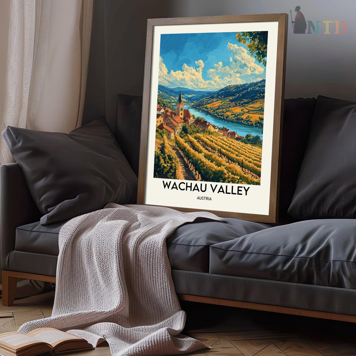 Wachau Valley Austria Vineyards Danube River Vintage Travel Poster - Image 3