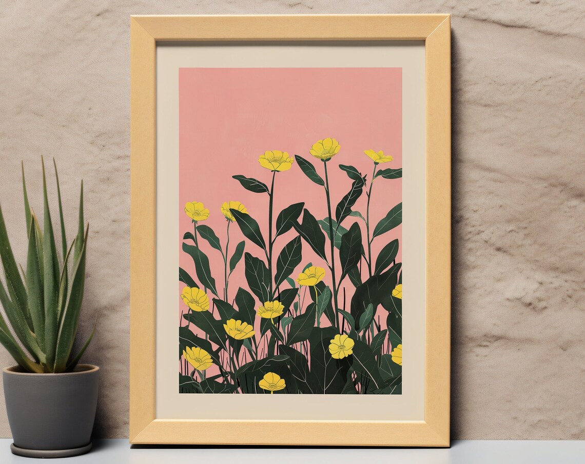 February Primrose Botanical Art Print, Personalized