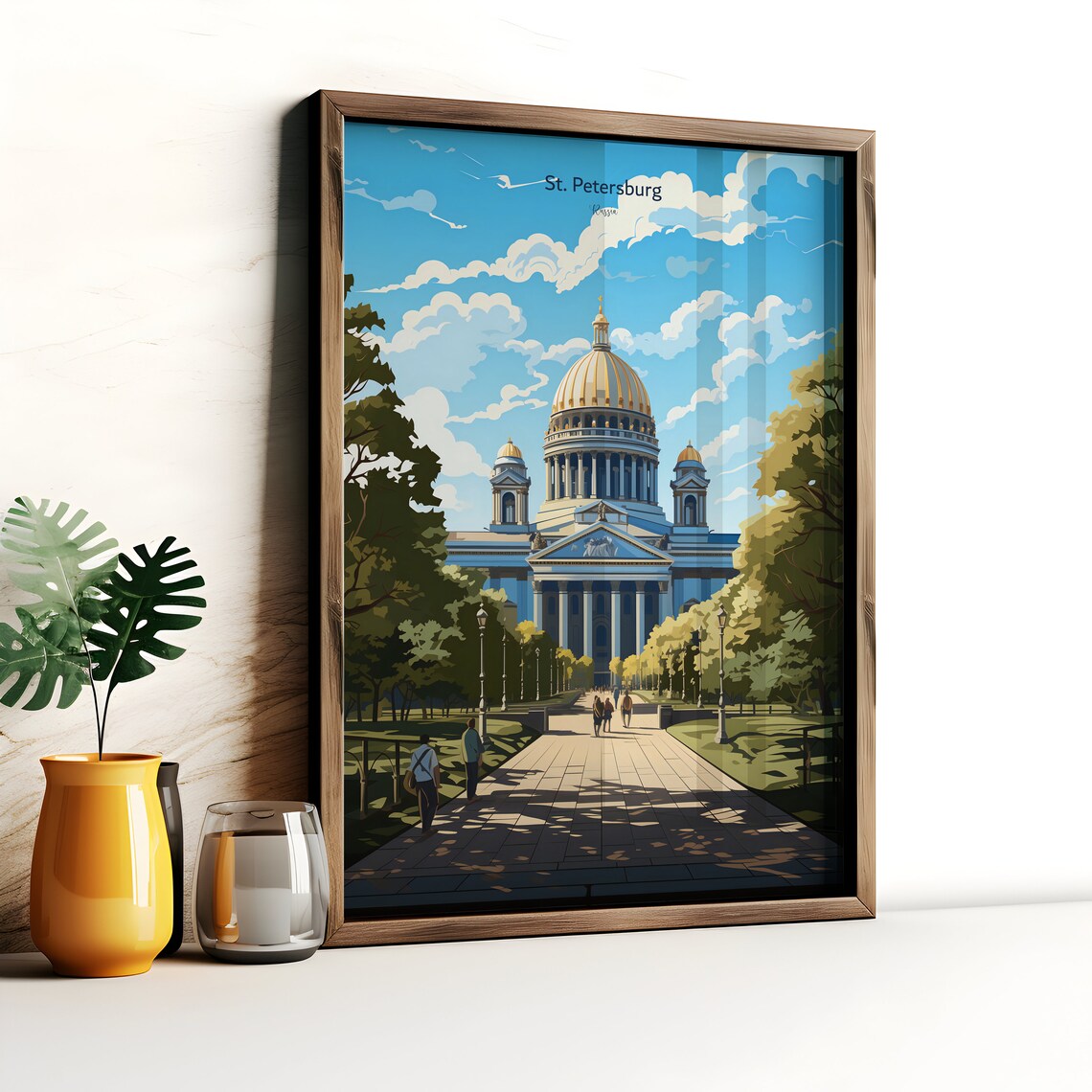 St Petersburg Travel Poster, Russia Housewarming Gift - Image 4