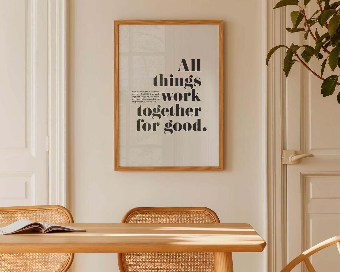 Romans 8:28 Scripture Art Print, Church Decor - Image 5