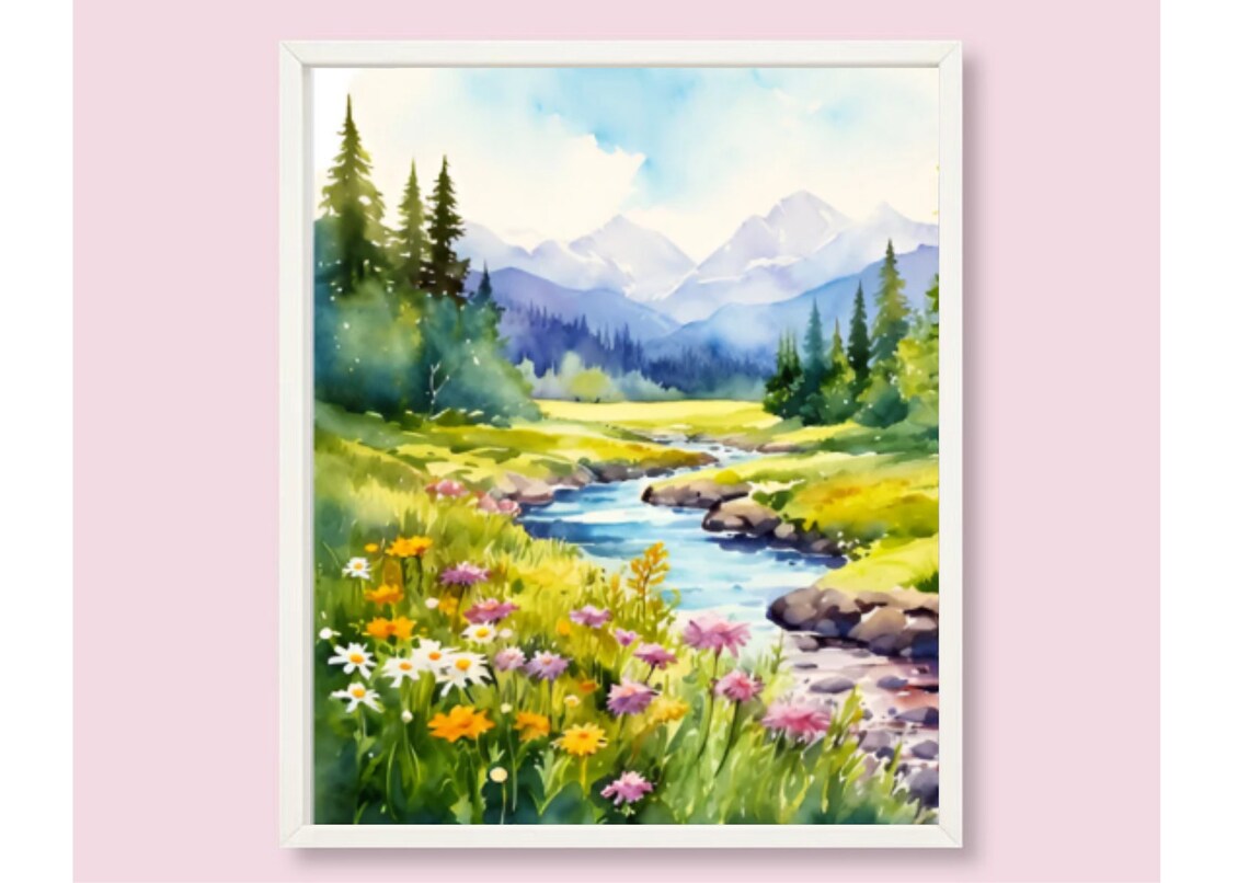 Rocky Mountains Colorado Spring Landscape Art Print - Image 6