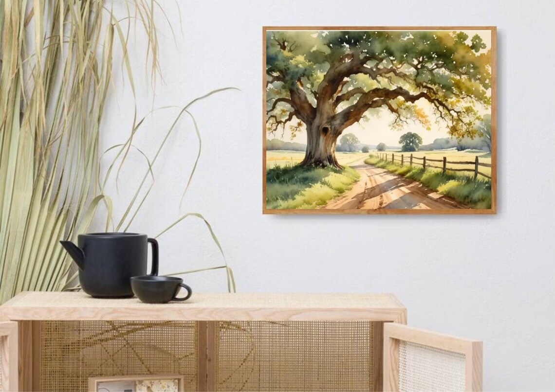 Oak Alley Plantation Watercolor Art Print, Louisiana - Image 4