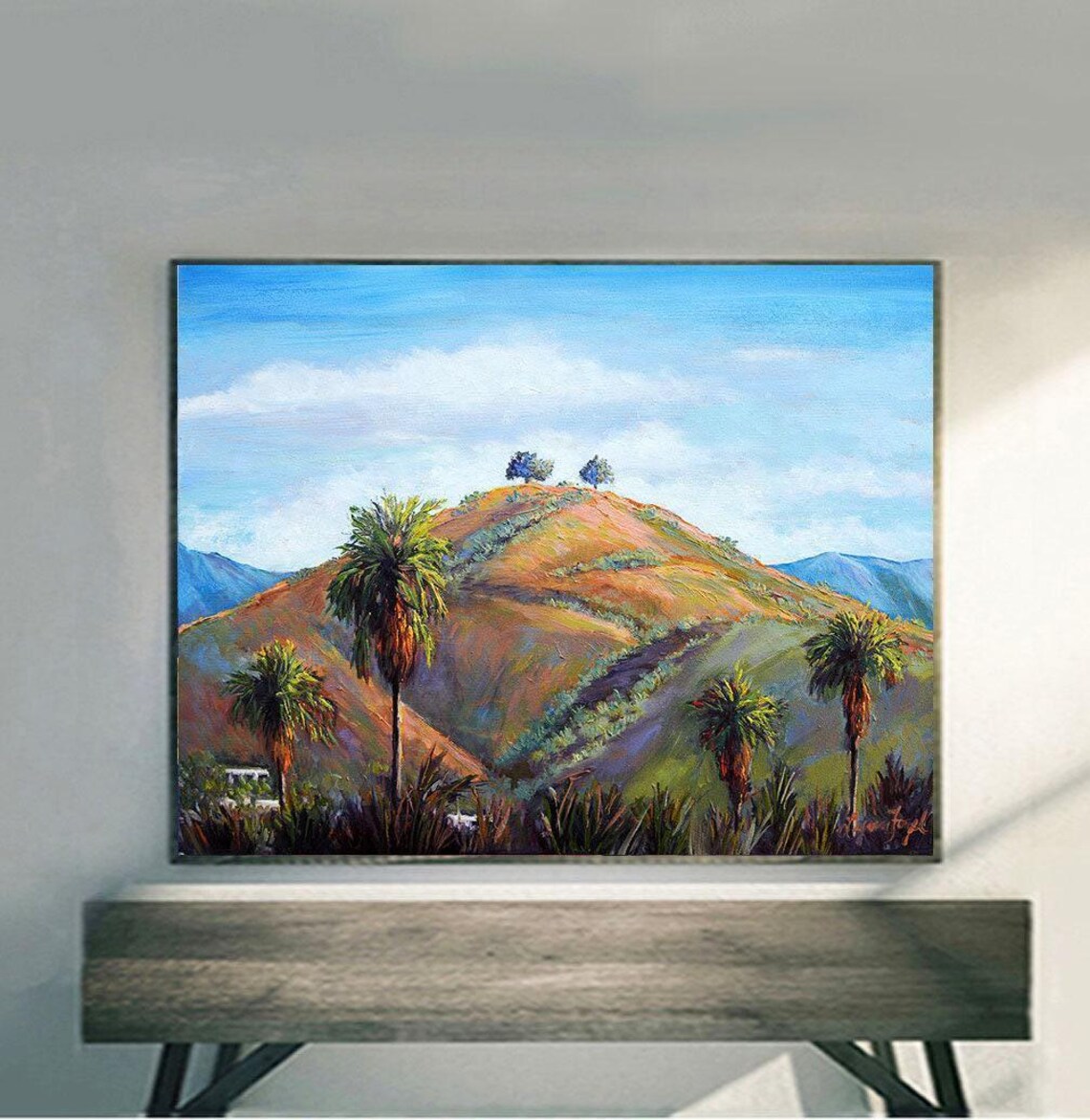 Two Trees Ventura City Landscape Poster Print